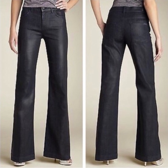 7 For All Mankind Denim - Women’s High-Rise Flared Jeans - Black